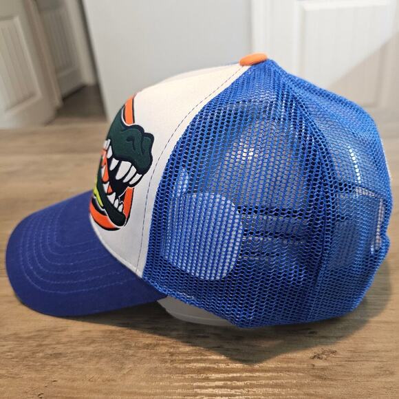 Vintage University of Florida Gators Trucker Hat Cap Blue Big Print Snapback UF - Picture 4 of 9